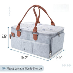 Mr. Pen diaper caddy with divided compartments keeps wipes organized