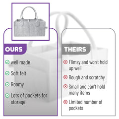 Mr. Pen compact-fold diaper organizer ready for travel