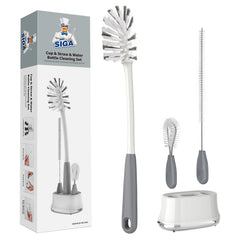 MR.SIGA bottle brush long neck cleans narrow bottles with ease.