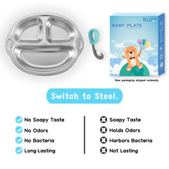 Mrs. Chou deep plate design contains portions and reduces spills.