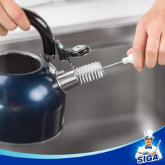 MR.SIGA 13.2-inch long tube brush cleans tight spaces between parts
