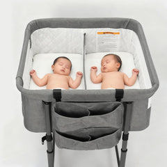MTWML Twin Bassinet as an independent cradle for twins on the go