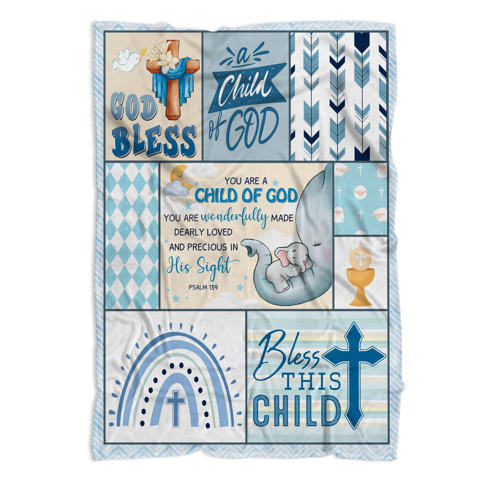 Muchnee baptism blanket 40x30 in vibrant colors for a memorable baby gift