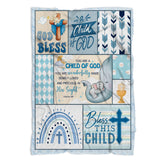 Muchnee baptism blanket 40x30 in vibrant colors for a memorable baby gift
