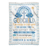 Muchnee Baptism blanket prints names on the 40x30 size for a personalized keepsake.