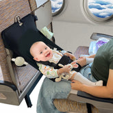 MueKeesam baby airplane bed in soft velvet fabric for comfortable travel.