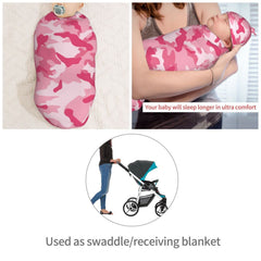 Muishi abstract camouflage pink camo edge-stitching demonstrates smooth, gentle boundaries