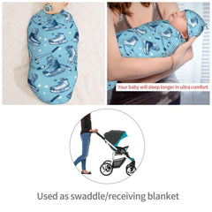 Muishi baby sleeping bag style blanket offers versatile newborn wear.