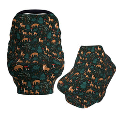 Muishi Deers Forest Mushroom car seat cover offers full privacy during public outings