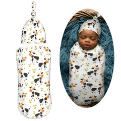 Muishi Farm milk cow baby hat adds gentle warmth for newborns