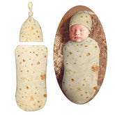 Muishi funny food burrito swaddle blanket for peaceful newborn wrap