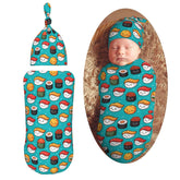 Muishi Funny Food Sushi swaddle blanket keeps newborns cozy for peaceful sleep