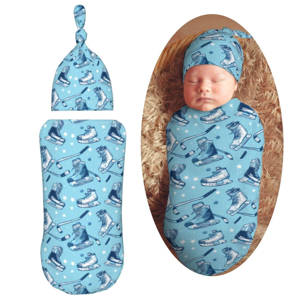 Muishi Ice Hockeys swaddle blanket provides warm, cozy coverage for newborns.