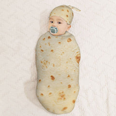 Muishi newborn swaddle oval wrap in burrito style