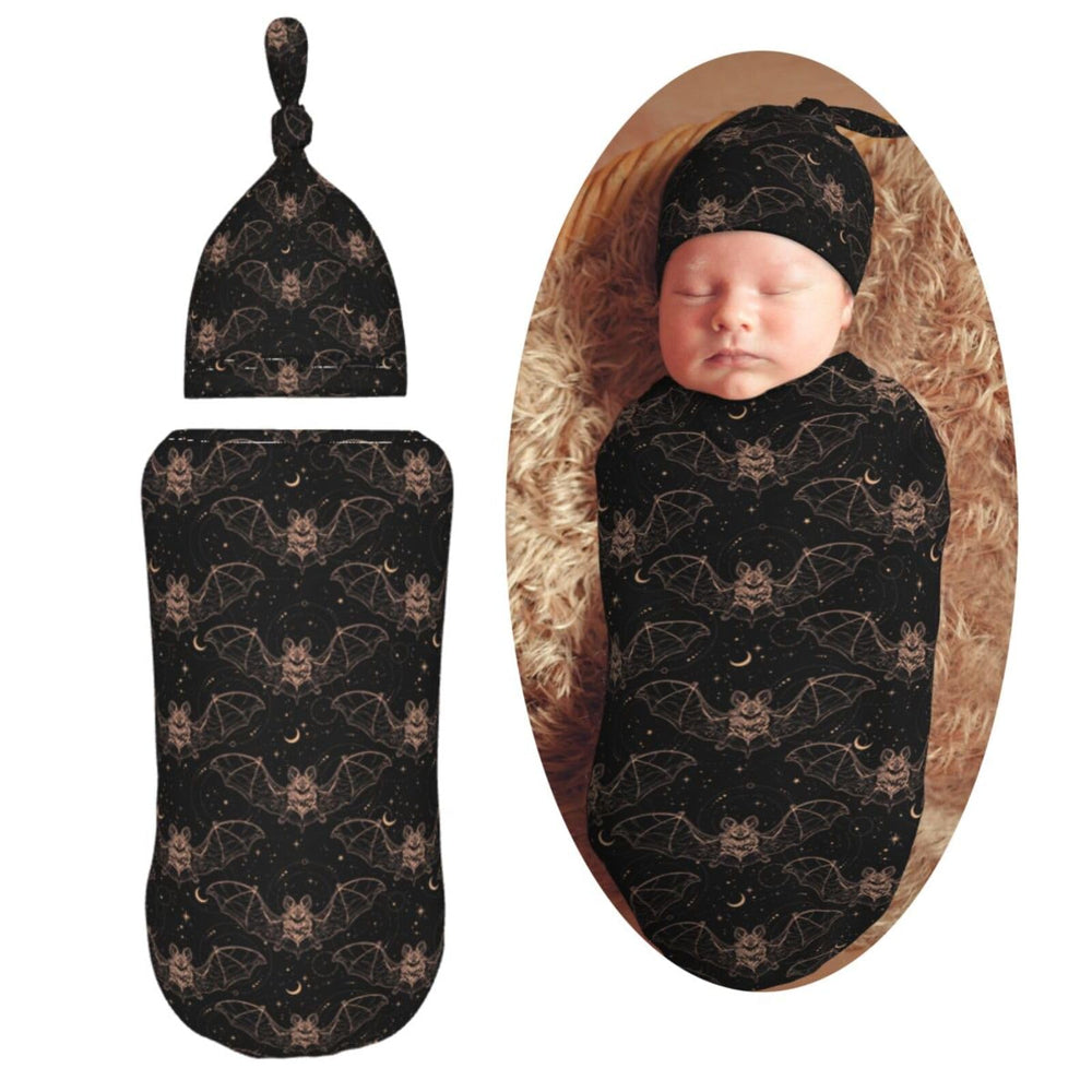 Muishi Night Bat Moon swaddle blanket soft fabric supports cozy newborn sleep