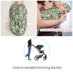Muishi oval swaddle wrap with cocoon-like shape for snug wrapping.