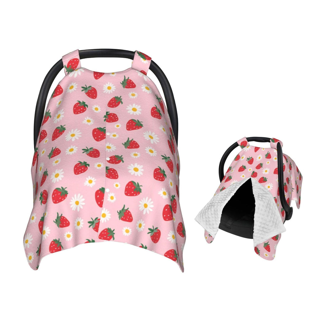 Muishi Strawberry Flowers car seat canopy shields baby from sun and breeze