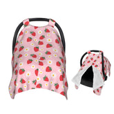 Muishi Strawberry Flowers car seat canopy shields baby from sun and breeze