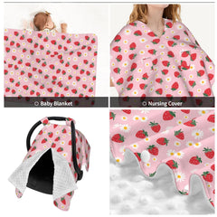 Muishi Strawberry Flowers nursing cover offers discreet feeding on the go