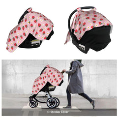 Muishi Strawberry Flowers plush back fabric feels gentle on delicate skin