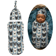 Muishi swaddle blanket edge detail with smooth finish for safe, cozy wrapping.
