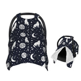 Muishi Wolf Star Moon car seat canopy providing 360° privacy and sun protection