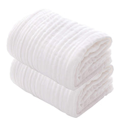 MUKIN baby towel with honeycomb embossing offers quick absorption and warmth.