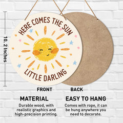 Muktoujaumai boho hanging sign wood enhances a play area with whimsical charm.