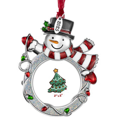 Mulumu snowman ornament photo frame with 2-inch display preserves memories