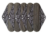 MUMBABY charcoal bamboo overnight pad, left view, for extended protection