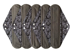MUMBABY charcoal bamboo overnight pad, left view, for extended protection
