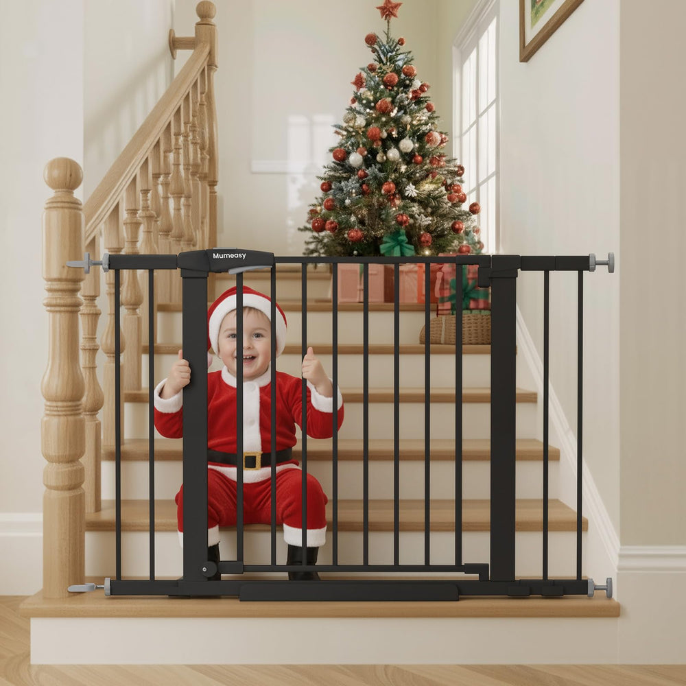 Mumeasy baby gate extended to 26-40 inches for versatile openings