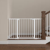 Mumeasy Baby Gate in closed walk-through setup for wide doorways.