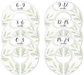 Mumsy Goose Baby Dividers greenery front view with easy-to-read labels.