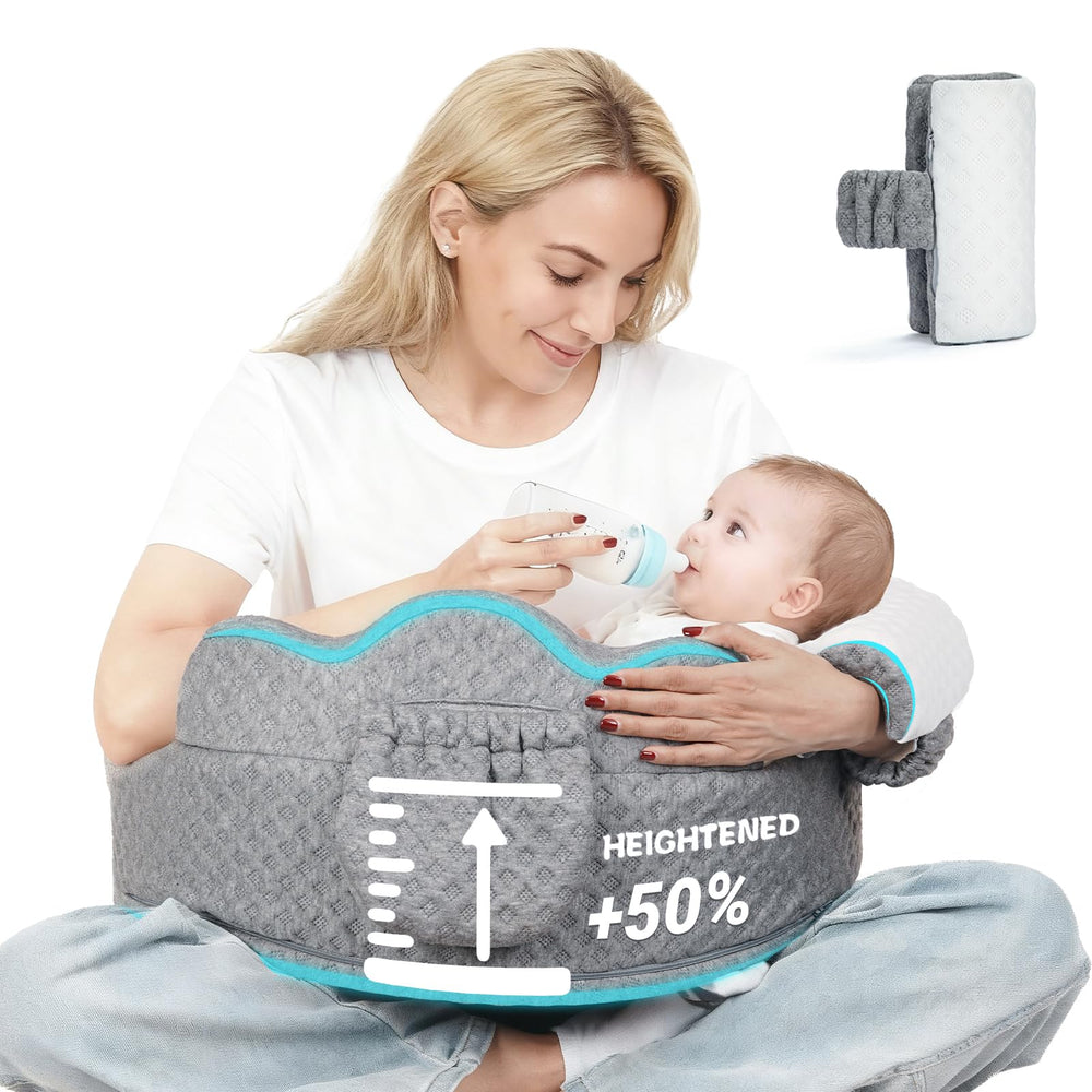 Mumykids thickened nursing pillow with cover detail supports comfortable positioning for mom and baby
