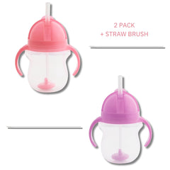 Munchkin easy-grip handles help little hands learn independence.