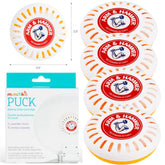 Munchkin lavender odor eliminator puck keeps diaper pails fresh.