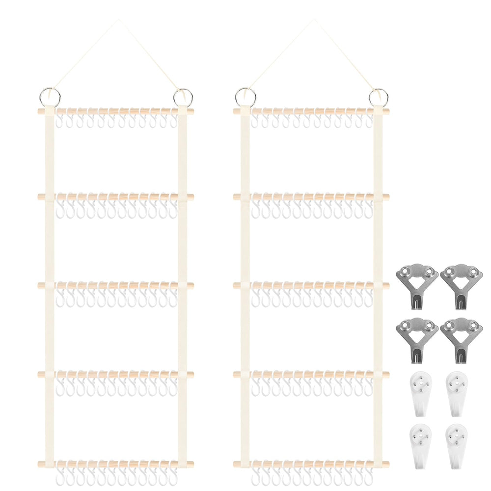 Munzong headband holder on wall for quick access to bows.