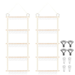 Munzong headband holder on wall for quick access to bows.