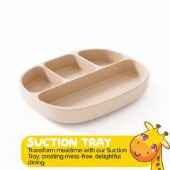 Muqee Peeko baby suction bowl reduces spills during feeds