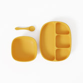 Muqee Peeko baby suction plate securing to table for mess-free meals