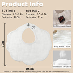 MUSBUY highly absorbent bibs keep spills contained during meals.