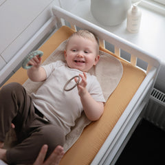 Mushie bottom bamboo-polyester blend adds softness and quick drying.