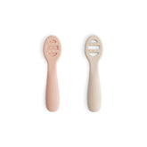 Mushie first feeding spoon Stage 1 solid surface ideal for thin purees