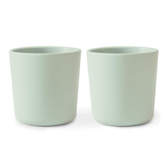 Mushie Sage kids cups front view with easy-grip design for self-feeding.