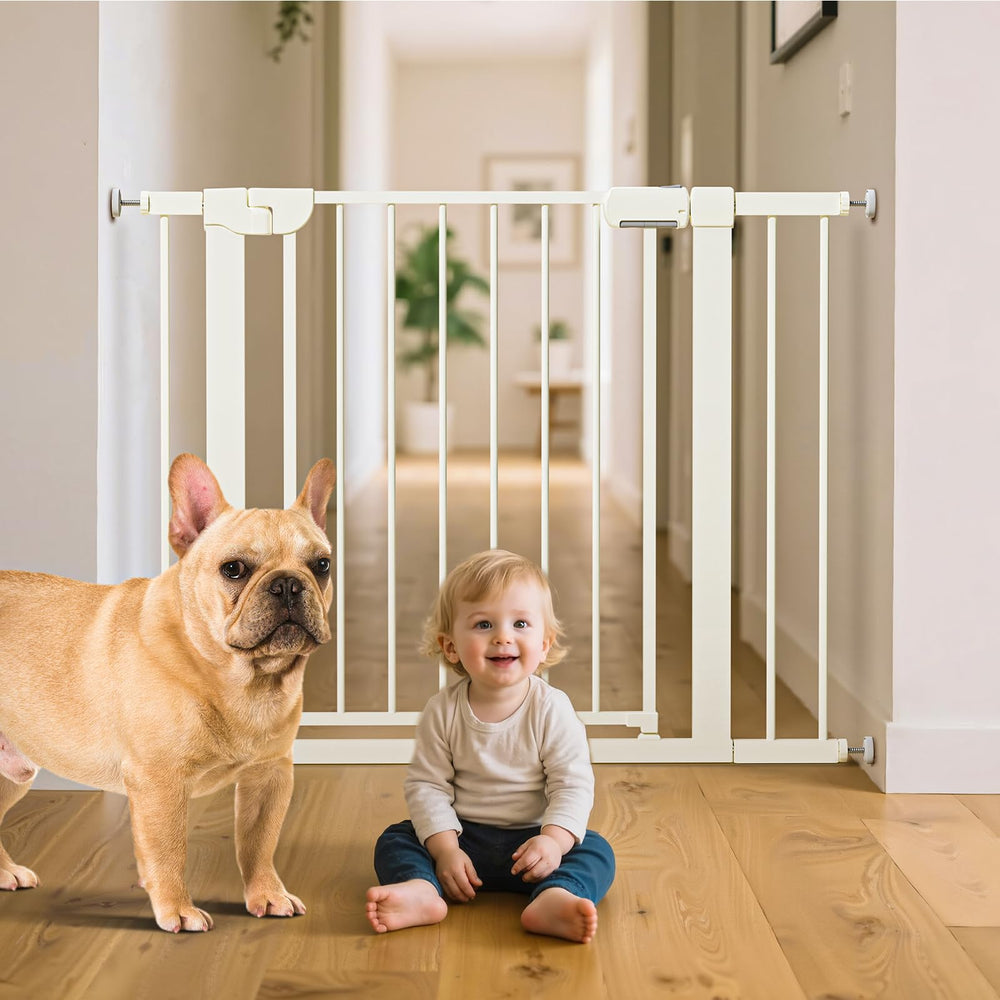 Mutak balance baby gate with silent magnetic lock and green indicator