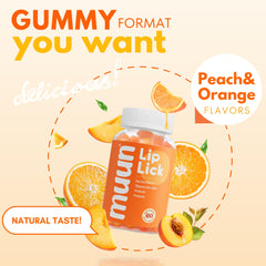 Muun Intimate Moisture Gummy peach orange flavor highlight for tasty daily care