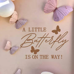 MUWEOL baby shower decor with butterfly stickers brightens glass surfaces for festive celebrations.