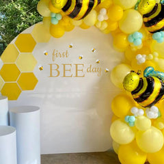 MUWEOL wall decal for party bee decoration creates cohesive theme.