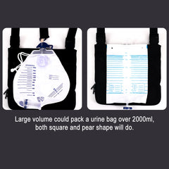 MUYU urine bag cover bottom zip opening enables easy drainage.